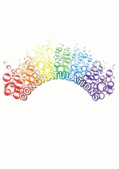 Bubbly Rainbow Congratulations created by @jpcreative_designs