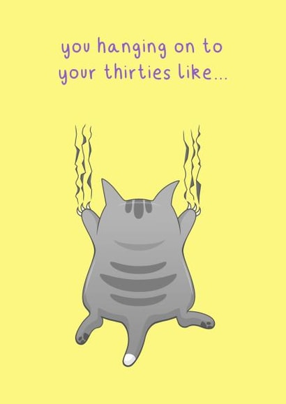 Funny Cat 40th Birthday Card | thortful