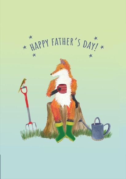 Happy Father's Day gardening fox Card created by JodieArt