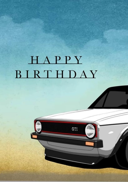 Mk 1 golf car card created by Phoebe