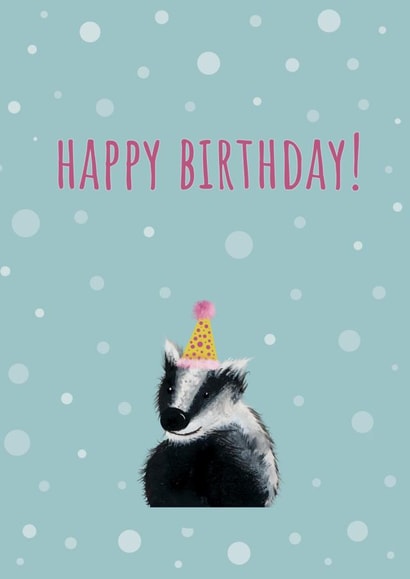 Party Badger Birthday Card created by JodieArt