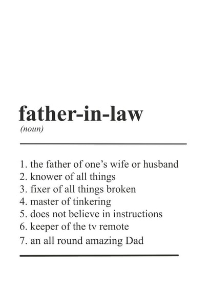 Father-In-Law Dictionary Style Card created by Maria Joanne Designs