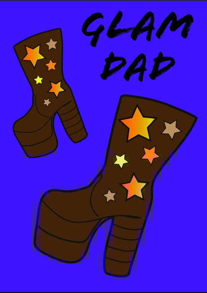 Glam Rock Dad Fathers day Card created by Anna Ratty