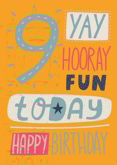 9 Today Birthday Card created by Alice Potter