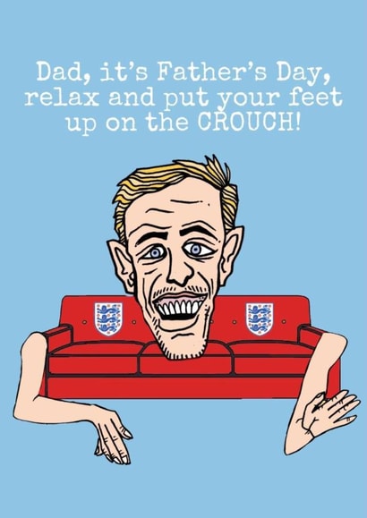 Peter Crouch England Football Father's Day Card created by Gibbo The Doodler