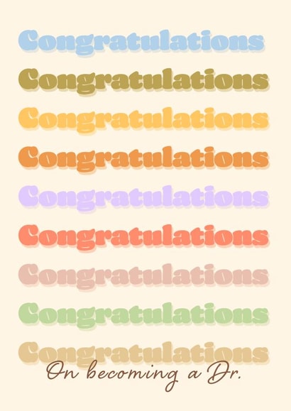 Congratulations on becoming a doctor created by Kamiya Chirodian