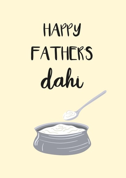 Happy Father's Dahi Day Card created by Gheetings Cards