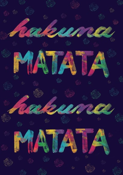 Sing along this Hakuna Matata Card created by Sara Elisa Verona