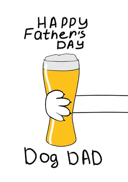 Cute Dog Dad Pint created by Dogs and cats 