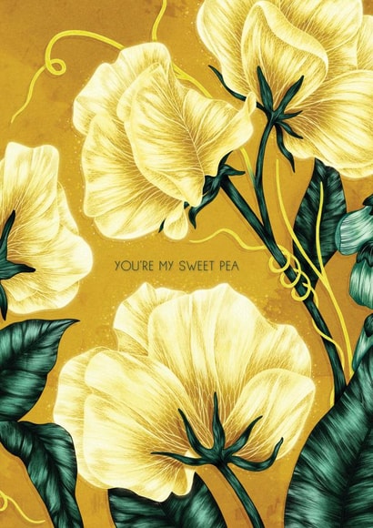 You're My Sweet Pea Love Card created by Feline Zegers