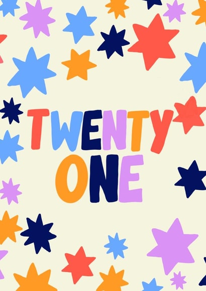 Twenty One Starry Birthday Card created by Jessica Morgan-Helliwell