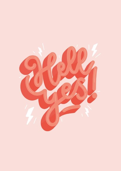 Hell Yes! Congratulations Card created by Zoë Bonham