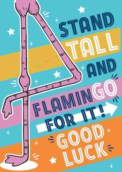 Flamin-GO for it Good luck card created by Dan Bang Studio