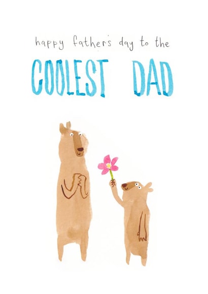 Coolest Bear Father's Day Card created by madeofsquares