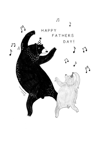 Happy Fathers Day with Dancing Bears created by Oh! Darling Paper Co