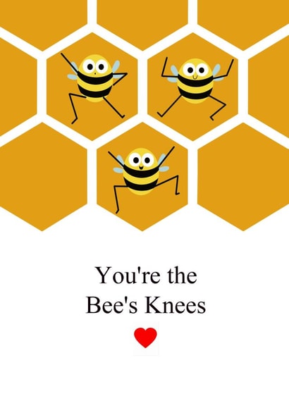 The Bee's Kness card created by Redshine Design