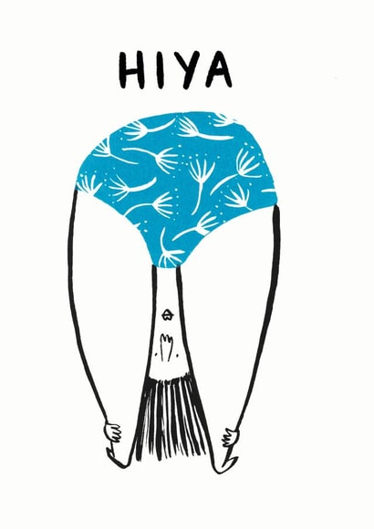 'Hiya' Yoga Lady Card  created by Abigail Burch