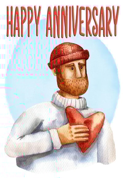 Trendy Hipster Anniversary Card created by CardandFast