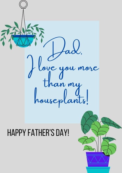 Houseplant Father's Day Card!  created by cardsbyEm