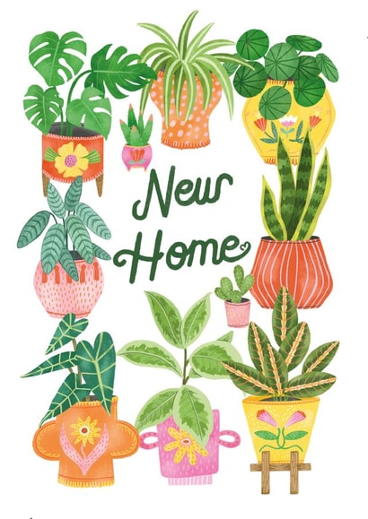 Pretty Plants New Home Card - New Home created by Katie Brookes