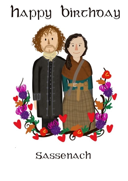 Outlander Sassenach Birthday card created by SootysSweetScribbles