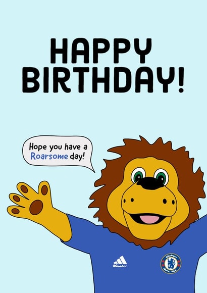 Chelsea Football Mascot Birthday Card created by Meg Makes It