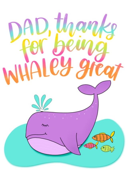 Whaley great dad created by Mia Loves Letters