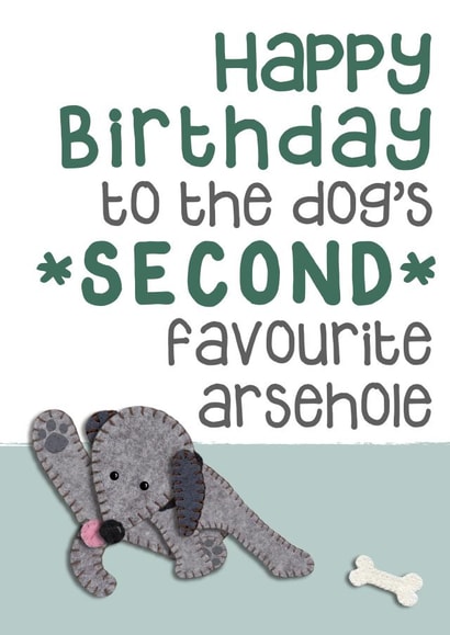 Dog Birthday rude Card created by Presents Felt