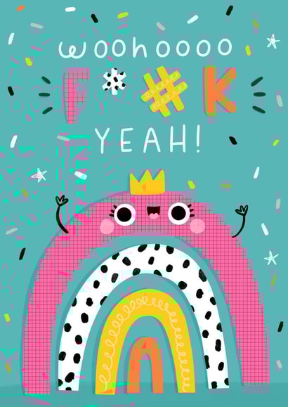 Woohoooo F*#k Yeah! congratulations card created by Jess Moorhouse
