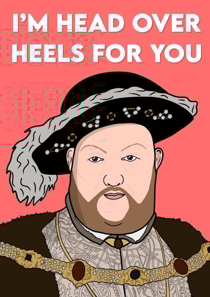 Head Over Heels Henry VIII Anniversary card created by Pink + Pip