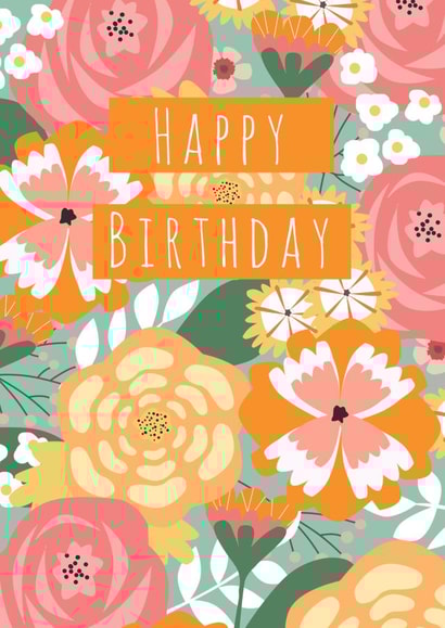Floral Happy Birthday Card created by Abigail Elodie