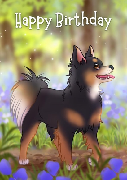 Adorable chihuahua wishing you a happy birthday card created by Chiwowy