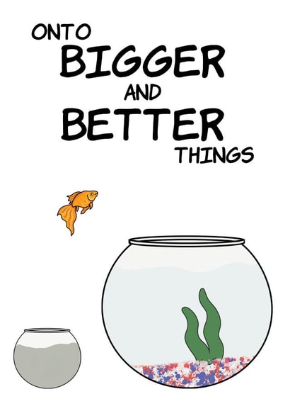 Onto Bigger and Better Things Congratulations Card created by @Cupsie's Creations