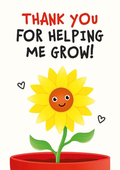 Thank You For Helping Me Grow card created by Kiddy Winks Prints