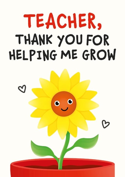Thank You Teacher card created by Kiddy Winks Prints