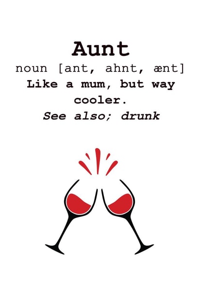 Cool Aunt Definition created by Vivid Variations