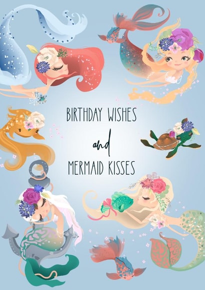 Mermaid Birthday Card created by Paper Wishes Co