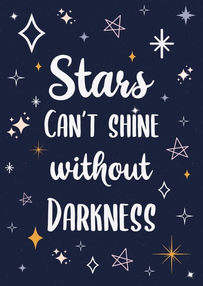 Stars Sympathy and Motivation Card created by The Girl Next Draw Cards