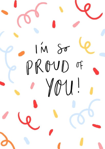 I’m so proud of you card created by Leah Alefounder Illustrations