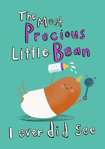 New baby precious little bean card created by Lucy and Lolly