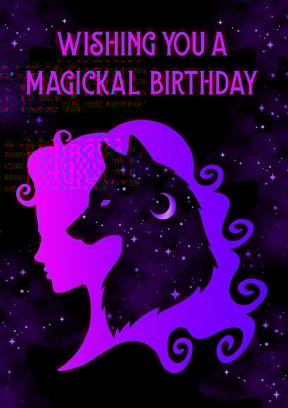 Wolf Spirit Birthday Card created by Cheeky Witch®
