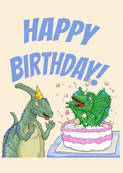 Dinosaur Birthday Card created by Pigoprints