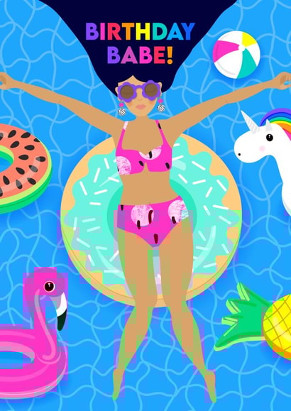 Birthday Girl Pool Party created by Colour Pop Prints