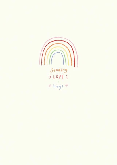 Love + Hugs Rainbow card created by Verity Robinson