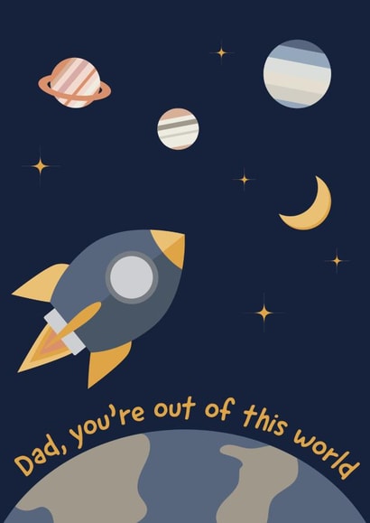 Out of this world Fathers Day Card created by Little Big Biz Creative