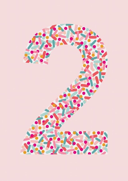 Sugary Sweet Sprinkles 2nd Birthday Card created by The Pattern Press