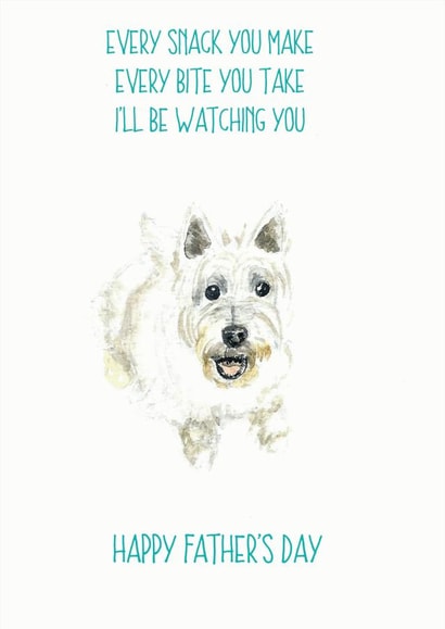 Westie love on Father's day created by Sarah Maddox