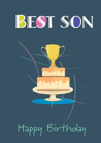 Best Son Birthday Card created by Ziwi Studios
