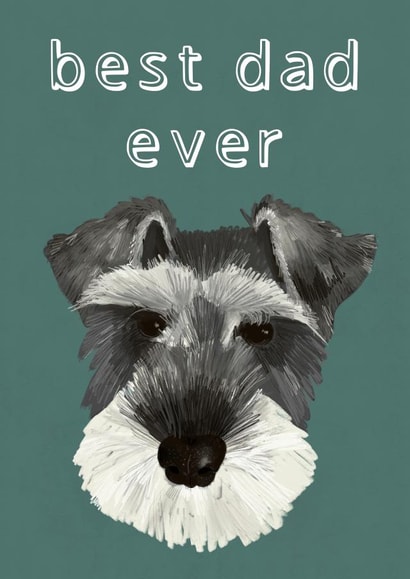 Schnauzer Best Dad Ever created by Soph AC Studio