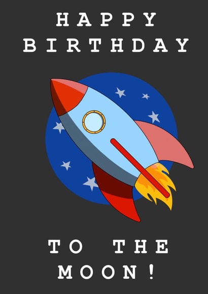 To the Moon Birthday Card created by OtterNorth
